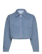 Msvelmia Short Denim Jacket Dongerijakke Denimjakke Blue Minus