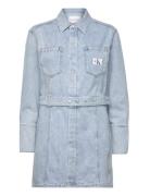 Shirt Denim Dress Kort Kjole Blue Calvin Klein Jeans