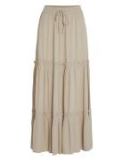 Vimesa Hw Maxi Skirt - Noos Langt Skjørt Beige Vila