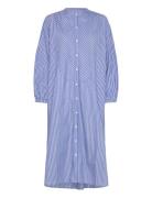 Lauren Shirtdress Stripe Knelang Kjole Blue Moshi Moshi Mind