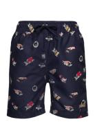 Swim Shorts Aop Badeshorts Navy Minymo