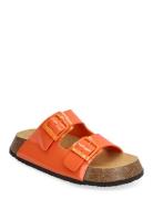 Sl Noelle 24 Pu Leather Flate Sandaler Orange Scholl