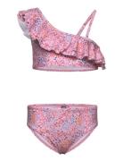 Bikini Shoulder, Aop Bikini Pink Color Kids