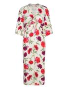 Dvf Valerie Dress Knelang Kjole White Diane Von Furstenberg