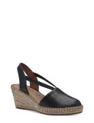 Women Sling Sko Wedge Black Tamaris