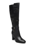 Manchester Burnished Leather Tall Boot Høye Støvletter Black Lauren Ra...