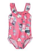 Nmfmyri Peppapig Swimsuit Cplg Badedrakt Badetøy Pink Name It