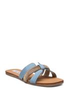 Edriah Sandal Flate Sandaler Blue Steve Madden