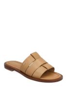 Ryland Flat Slide Flate Sandaler Brown Michael Kors