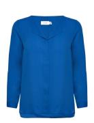 Vilucy L/S Shirt - Noos Tops Blouses Long-sleeved Blue Vila