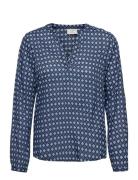 Kasary Tilly Blouse Tops Blouses Long-sleeved Blue Kaffe