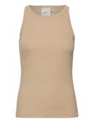 Rollagz Sl Top Tops T-shirts & Tops Sleeveless Beige Gestuz