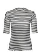 Candacekb Stripe Ss Tops T-shirts & Tops Short-sleeved Black Karen By ...