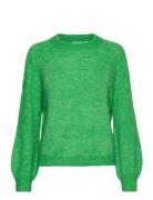 Vijamina O-Neck L/S Knit Top - Noos Tops Knitwear Jumpers Green Vila