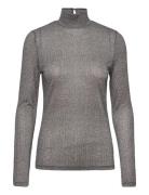 Roux Print Lurex Top Tops T-shirts & Tops Long-sleeved Grey Dante6