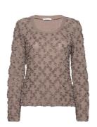 Elena Top Tops T-shirts & Tops Long-sleeved Beige Ida Sjöstedt