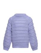 Pkjayda Ls O-Neck Knit Tw Tops Knitwear Pullovers Purple Little Pieces