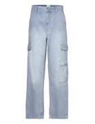 Sandja Cargo Trousers Bottoms Jeans Wide Blue Second Female