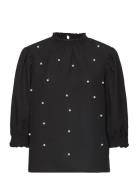 Beniasz Blouse Tops Blouses Long-sleeved Black Saint Tropez