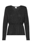 Ihloane Ls Tops Blouses Long-sleeved Black ICHI