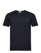 Slim Shield Ss T-Shirt Tops T-shirts Short-sleeved Black GANT