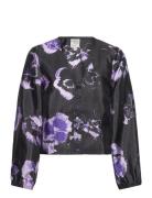 Miriana Tops Blouses Long-sleeved Black Baum Und Pferdgarten