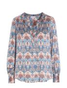 Kay Tops Blouses Long-sleeved Blue Dea Kudibal