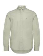 Slim Poplin Shirt Tops Shirts Casual Green GANT