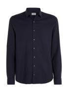 Stretch Collar Slim Shirt Tops Shirts Business Navy Calvin Klein