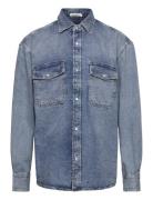 Os Denim Shirt Tops Shirts Casual Blue GANT