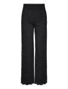 Trouser Lykke Lace Bottoms Trousers Wide Leg Black Lindex