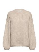 Eaffie Tops Knitwear Jumpers Beige Munthe