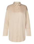 Davina Loose Shirt Tops Shirts Long-sleeved Beige Notes Du Nord