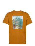 Riff Cotton Tee Tops T-shirts Short-sleeved Orange Fat Moose