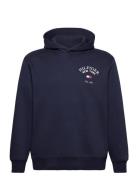 Bt-Arched Varsity Hoody-B Tops Sweat-shirts & Hoodies Hoodies Navy Tom...