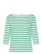 Slim Cody Boat-Nk 3/4Slv Tops T-shirts & Tops Long-sleeved Green Tommy...