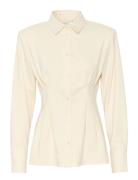 Waisagz Ls Shirt Tops Shirts Long-sleeved Cream Gestuz