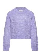 Nkftiksen Ls Short Knit Tops Knitwear Pullovers Blue Name It