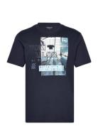 Photoprint T-Shirt Tops T-shirts Short-sleeved Blue Tom Tailor