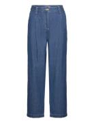 Mschshayla Ankle Pants Bottoms Trousers Wide Leg Blue MSCH Copenhagen