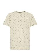 Tee Tops T-shirts Short-sleeved Cream Blend