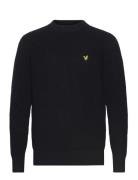 Chevron Knit Tops Knitwear Round Necks Black Lyle & Scott