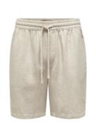 Kobtel Shorts Linen Wvn Bottoms Shorts Beige Kids Only