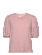 Fqmalle-Blouse Tops Blouses Short-sleeved Pink FREE/QUENT