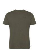 Newport Round Neck Sport T-shirts Short-sleeved Khaki Green Calvin Kle...