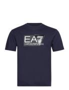 T-Shirt Tops T-shirts Short-sleeved Navy EA7