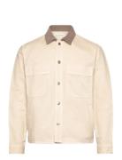 Anf Mens Wovens Tops Overshirts Beige Abercrombie & Fitch