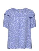 Top Flower Tops Blouses & Tunics Blue Creamie