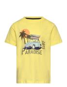 T-Shirt Ss Tops T-shirts Short-sleeved Yellow Minymo