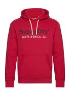 Venue Duo Logo Hoodie Tops Sweat-shirts & Hoodies Hoodies Red Superdry